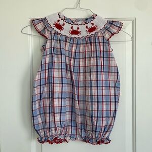 Stellybelly Smocked Crab Jumper